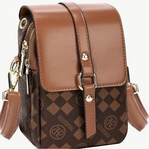 NWT Brown Women's Crossbody Camera Bag 5x8